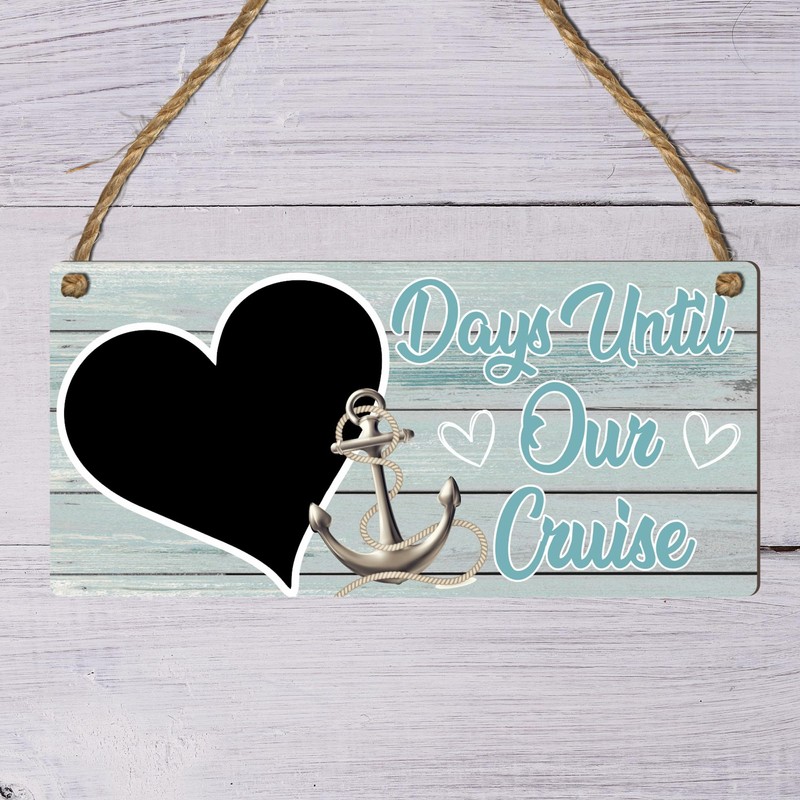 Days Until Our Cruise Countdown Sign - Fun & Stylish