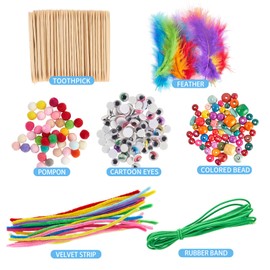 Miuezuth Chestnut Drill Bit Set with Chestnut Holder, 326-Piece Chestnut Craft Set for Children, 1.5-5 mm Hand Drill and DIY Accessories for Crafts Autumn Chestnut Men and Natural Materials