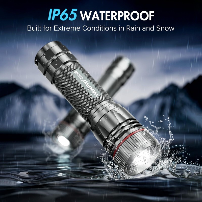 WdtPro Rechargeable Flashlights High Lumens, 1 Pack 10H Long Lasting