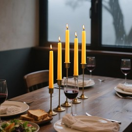 24pcs Beeswax Candles, 7-inch Smokeless & Dripless Beeswax Taper Candles, 7-8 Hours Burn Time Taper Candle for Table Decor, Unscented Bee Wax Tapered Candles