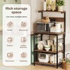 SUPERJARE Kitchen Bakers Rack with Power Outlet, Coffee Bar Table