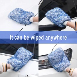NingMengXYRHZB 2 Pack Car Wash Mitt Microfiber Chenille Car Wash Mitt Scratch Free for Cars Cleaning,Home Cleaning Mitts