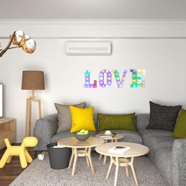 Colorful LED Marquee Letter Lights with Remote â Color Changeable Light Up Alphabet Signs â Party Bar Letters with Lights Decorations for the Home - Multicolor E