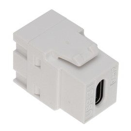 kenable Keystone USB 3.1 Type C Gen2 Female to Female Coupler Adapter (White)