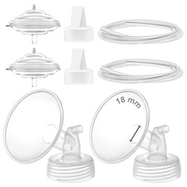 Maymom - Piezas de repuesto compatibles con el extractor de leche eléctrico Spectra S1 S2 9 Plus, brida (18 mm), protector de reflujo de tubo de válvula, no accesorios originales Spectra