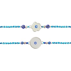 Eximious India Set of 2 Rakhi for Brother With Greeting Card Evil eye Rakhi for Bro Raksha Bandhan Rakhi UKEV0124