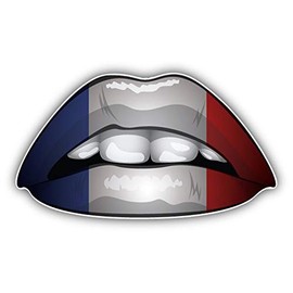 JJH Inc Magnet France Flag Glossy Lips Flexible Vinyl Magnet Waterproof Car Magnetic Bumper Sticker 5"