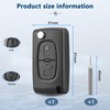 ShnminEU Car Key Shell for Peugeot 207 307 308 407