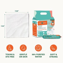 Premium Bamboo Flushable Wipes  - 48 Wipes Per Pack - Pack: 8