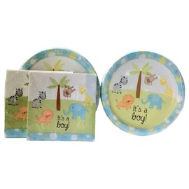 Greenbrier It's a Boy! Baby Shower Paper Plates & Napkins Bundle