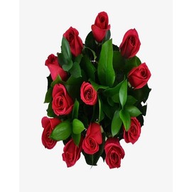 KaBloom PRIME NEXT DAY DELIVERY - Fall Collection - Merry Red Roses and Seasonal Greens .Gift for Birthday, Get Well, Thank You, Valentine, Mother’s Day Fresh Flowers