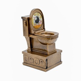 Decade Awards Gold Toilet Bowl Bowling Trophy - 7 Inch Tall | Engraved Golden Gutter Award - Customize Now