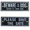 AB Tools Two Garden Gate Signs - 'Beware of Dog'