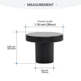 HOME EDIT 25 Pack Solid Matte Black Kitchen Cabinet Knobs Metal Drawer Dresser Black Knobs Drawer Pulls Door Knobs