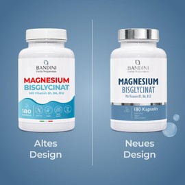 Bandini Magnesium Glycinate + Vitamin B1, B6, B12-180 Capsules