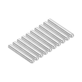PATIKIL 304 Stainless Steel Dowel Pins 5x50 mm (3/16" Dia), 10 Pcs Round Head Flat Chamfered End Metal Dowel Pins Bunk Bed Pegs for Support Shelves Furniture Device