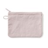 Wrinkle Nylon Flat Pouch, Pink, M, Approx. 7.5 x 5.3