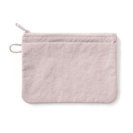 Wrinkle Nylon Flat Pouch, Pink, M, Approx. 7.5 x 5.3 inches (19 x 13.5 cm) 84475634