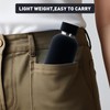 Exllena Small Water Bottle 12oz with Clip, Double Wall Stainless