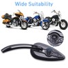 8mm/10mm Motorcycle Skull Rearview Mirrors For Harley Touring Road King