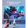 【Electric Focus】Mini Projector with WiFi 6 and Bluetooth 5.4, Smart