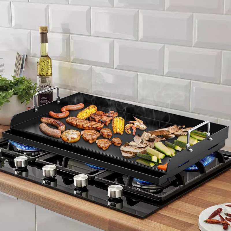 Griddle For Gas Grill, 25" x 16" Large Ceramic Coating