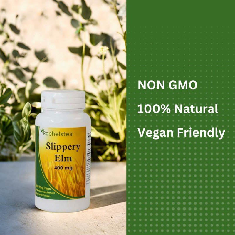 Slippery Elm: 400 Mg, 100 Capsules GI Coat Rachel's Tea