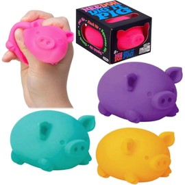 Schylling Nee Doh Dig' It Pig...Groovy Glob! Squishy, Squeezy, Stretchy Stress Fidget Balls - Colors May Vary - Pack of 3