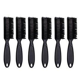 SQULIGT 6 Pcs Barber Clipper Brush Blade Trimmer Cleaning Brush Set Duster Manicure Nylon Brush Hair Styling Brush Tool (Black)