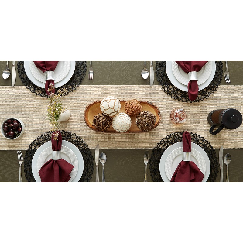 DII Tabletop Collection, Cotton, Taupe, Table Runner, 13x108