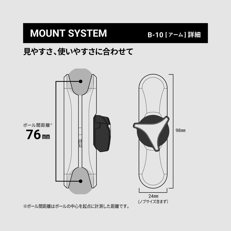 SYGNHOUSE 00081955 Motorcycle Mounting System, B Parts (Height Not Included)