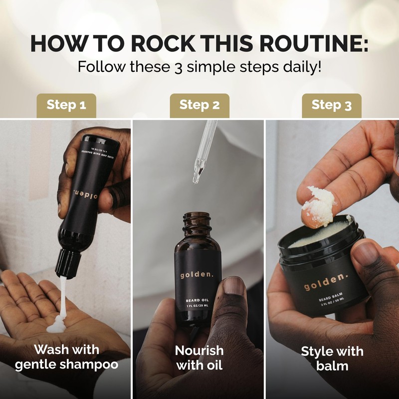 Golden Grooming Co. Everyday Beard Bundle – Complete Beard Care