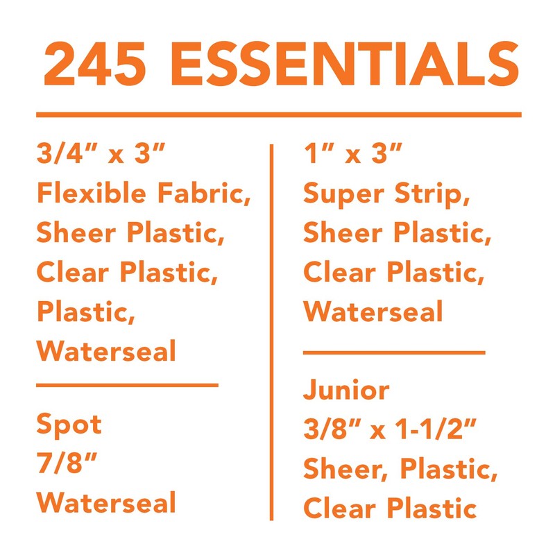 Ouch Essentials Adhesive Bandage Assortment, 245Count