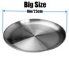 CAMBUY Stainless Steel Plates 9 inch 304 Metal Lightweight Unbreakable