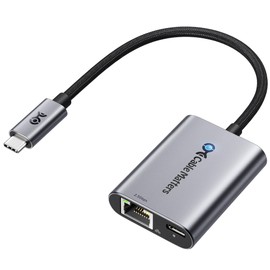 Cable Matters USB C to 2.5Gb Ethernet Adapter with 140W Charging, 2.5 Gigabit Network Speed, USB C to Ethernet Adapter Compatible with USB4, Thunderbolt 4/5, MacBook, Laptop, and USBC Devices