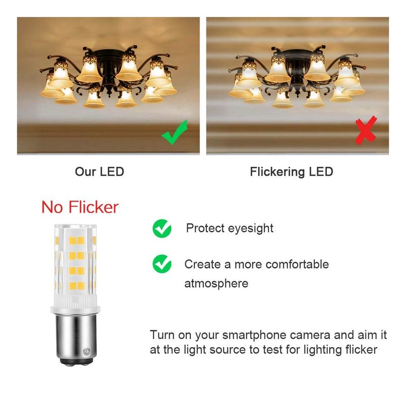 X-Molin 2-Pack Sewing Machine Light Bulb Double Contact Warm White