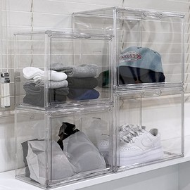 Transparent acrylic multipurpose display case cube showcase armoire small