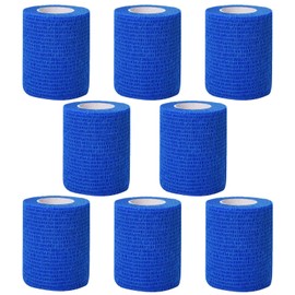 CIYAGPOOU Self Adhesive Bandage Wrap,2 Inch Blue Breathable Elastic Cohesive Bandages, Vet Wrap Sports Tape Bulk for First Aid Supplies, Wrist Sprains Protection