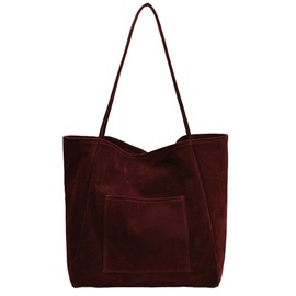 Suede Tote Bag for Women Slouchy Shoulder Bags Suede Bag Shoulder Handbag Leather Shoulder Bags Trendy Tote Bag Purse Bags