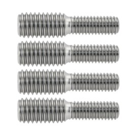 Be In Your Mind 4pcs M6 to M8 Double End Threaded Stud Screw Bolt 30mm 304 Stainless Steel Rod Bolts Thread Reducer Adapter Male to Male Screw Bolt for Furniture Hardware(M6xM8x30mm)