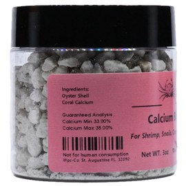 Calcium Bits: Calcium Supplement for Aquatic Pets - Natural Source of Calcium Suitable for Aquariums, Neocaridina Shrimp, Aquarium Snails, Crustaceans, Invertebrates and Other Aquatic Pets 3 oz