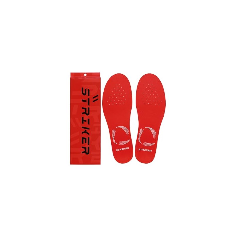 BMZ Soccer Performance Insole, Striker Levote, Red, XS (22.0-23.0) with