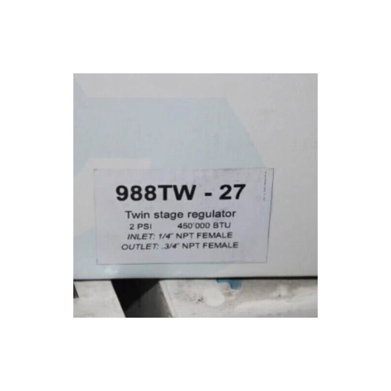 Cavagna Group KOSAN CAVAGNA 988TW-27 TWIN STAGE LPG REGULATOR 2PSI