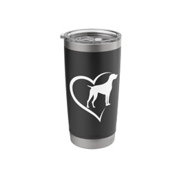 German Shorthaired Pointer Silhouette Heart Love Dog Stainless Steel Insulated Tumbler