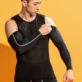 Otafuku Glove Body Toughness JW-618 X-COOL, Power Stretch Arm Cover, M Size, Black