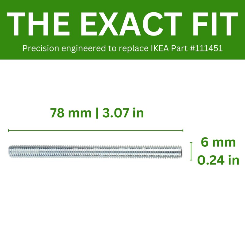 Spare Hardware Parts Bed Frame Long Threaded Screw (Replacement for