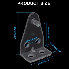 Murtenze 8 Pack Hold Down Brackets, Clear Plastic Blind Brackets for 1" Blinds Bottom Rail Hold Clips Profile Blinds