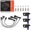 A-Premium 3 Ignition Coils with 3 Spark plug Wires and