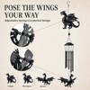 41" Large Dragon Wind Chime with Moving Spring Wings, Windchime