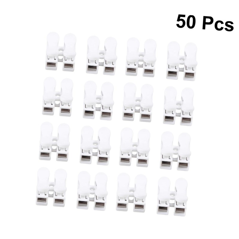iplusmile 150 Pcs Spring Wire Connectors Gutter End Caps Lamp